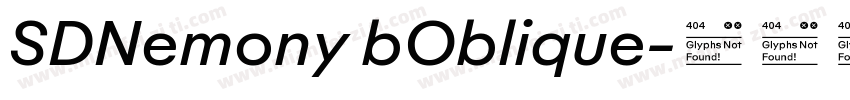 SDNemony bOblique字体转换
